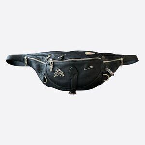 Chrome Hearts Black Leather Snat Pack